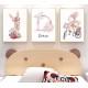 Lot de 3 toiles personnalisées lapin